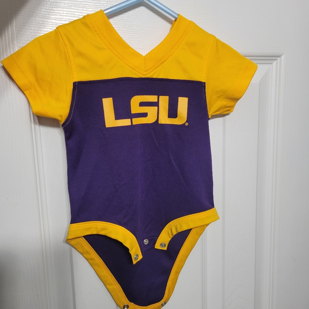 Louisiana LSU Tigers baby jersey onesie GEAUX TIGERS unisex bodysuit 3m-6m 3m 6m - Picture 3 of 5